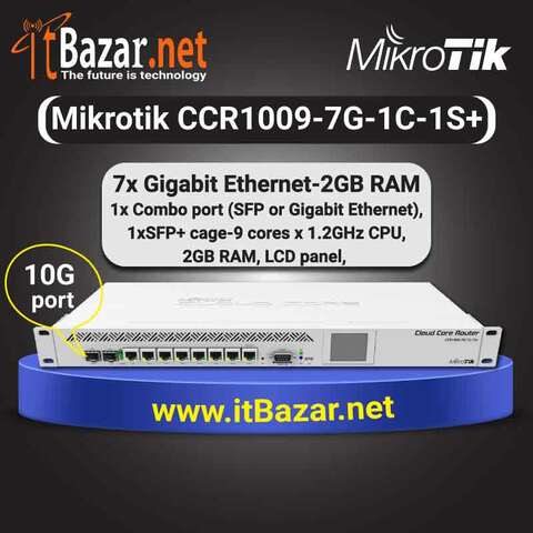 ルーター・ネットワーク機器 Mikrotik CCR1009-7G-1C-1S+ Amazon.com: MikroTik Cloud Core Router CCR1009-7G-1C-1S+ Network